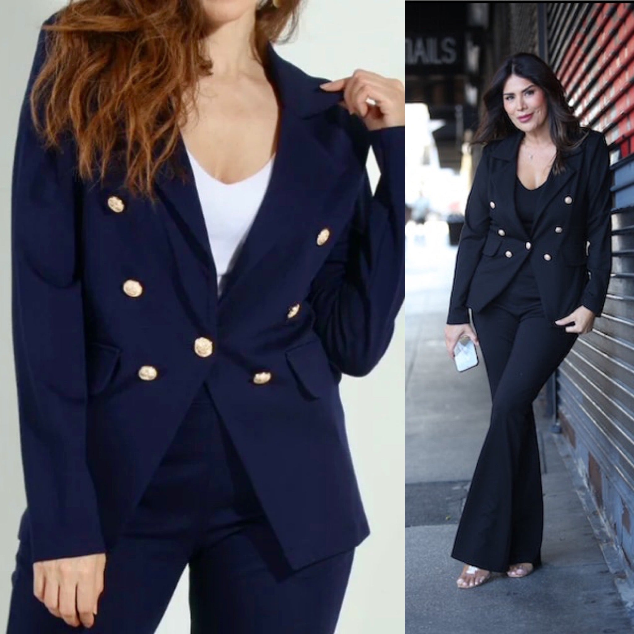 Veronica M Ponte Jacket with gold button details
