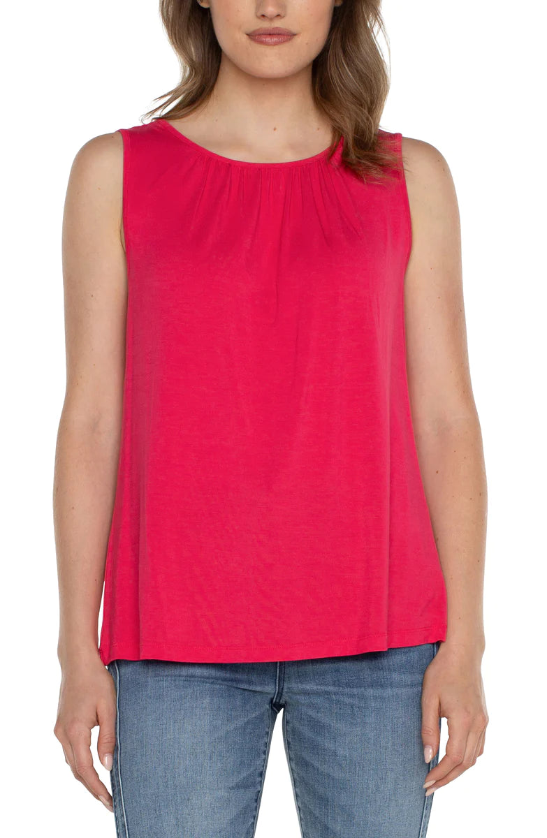 LPLA A-line knit top with keyhole