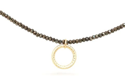 Dainty Vibe on Pyrite Necklace