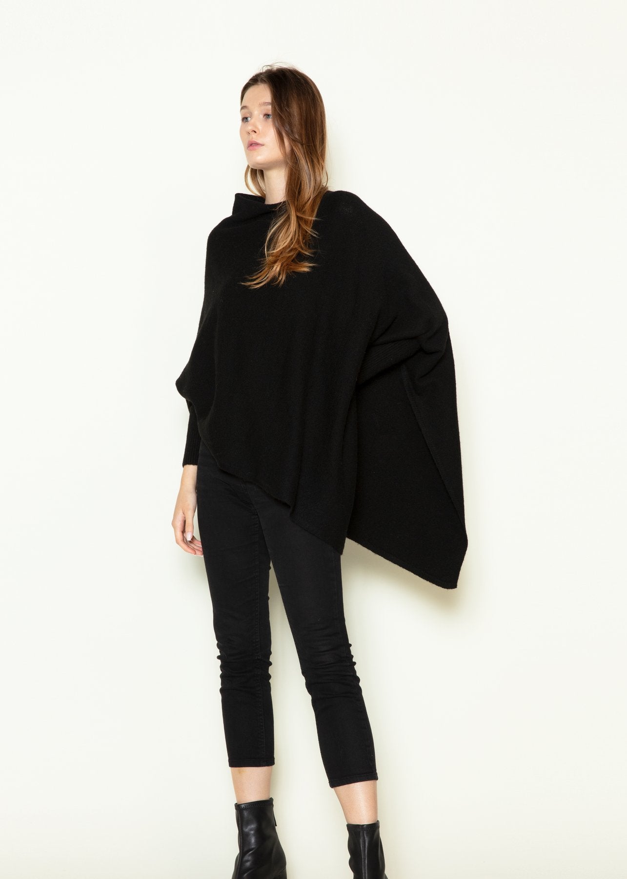 Melanie Sweater Poncho with Sleeves