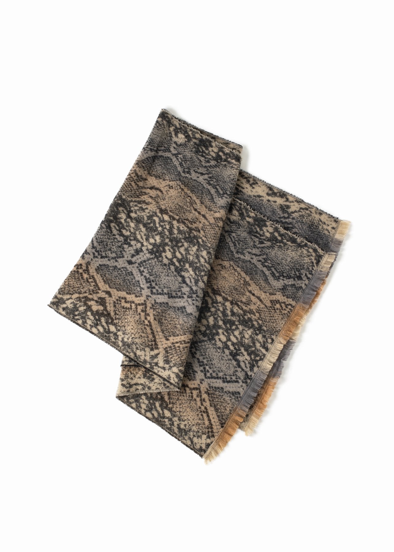 Look By M Two Tone Python Scarf