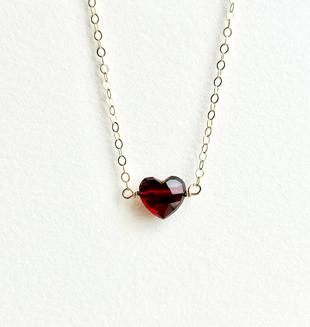 Maricia's Garnet Heart Necklace