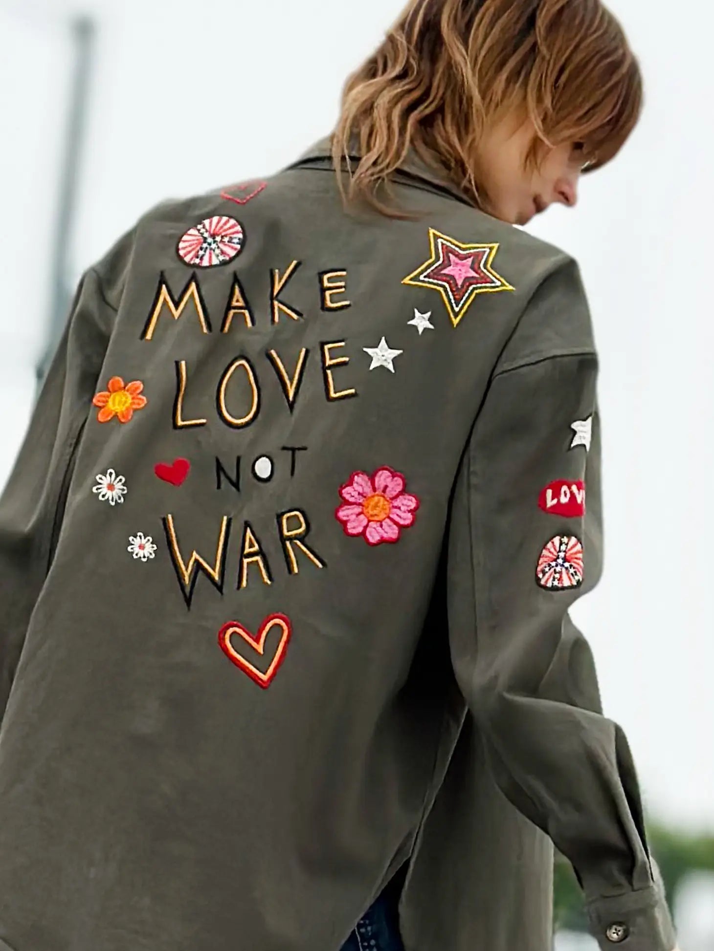 Billy Embroidered Peace Jacket