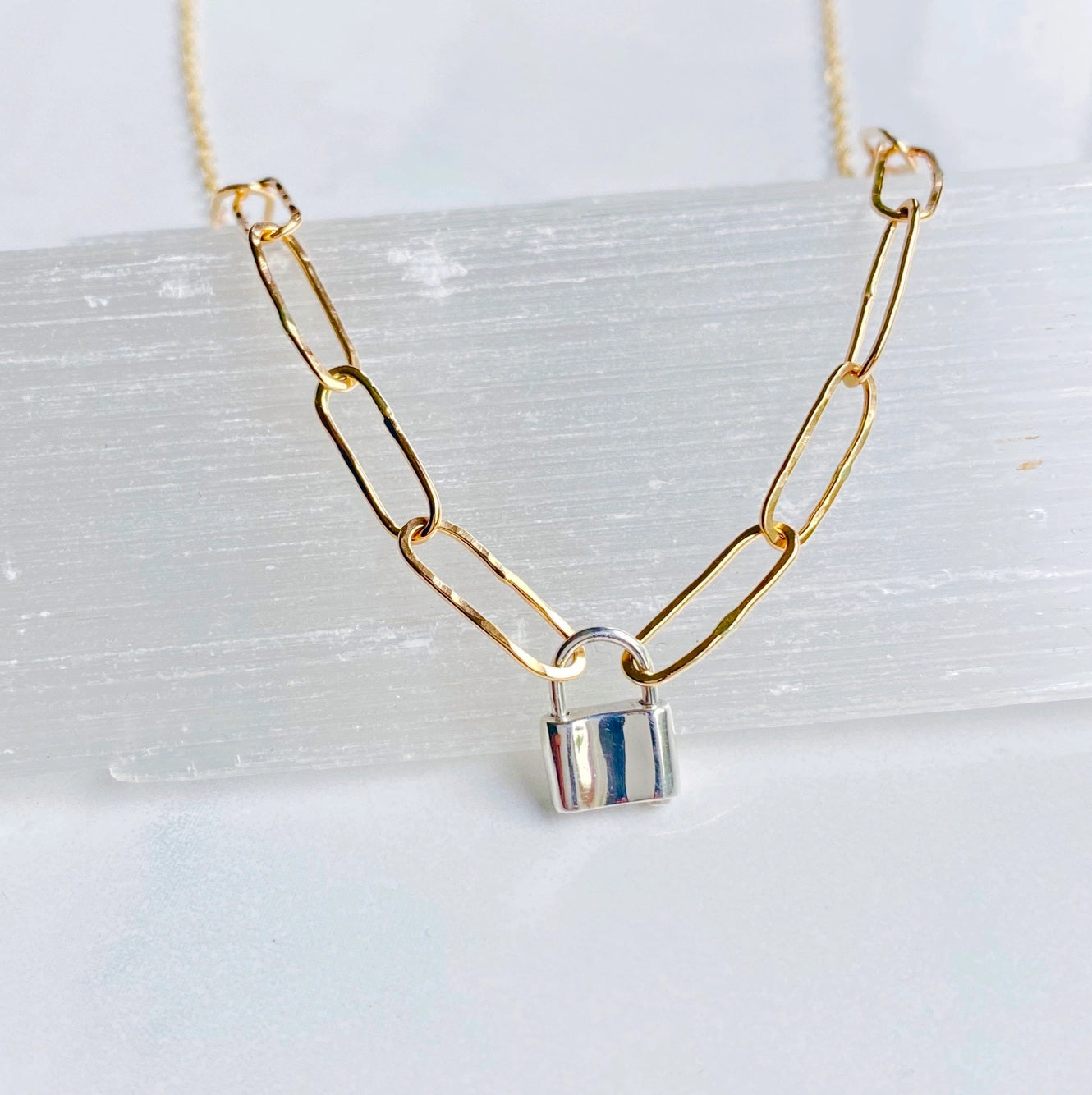Lena Hand Forged Link Choker with Lock
