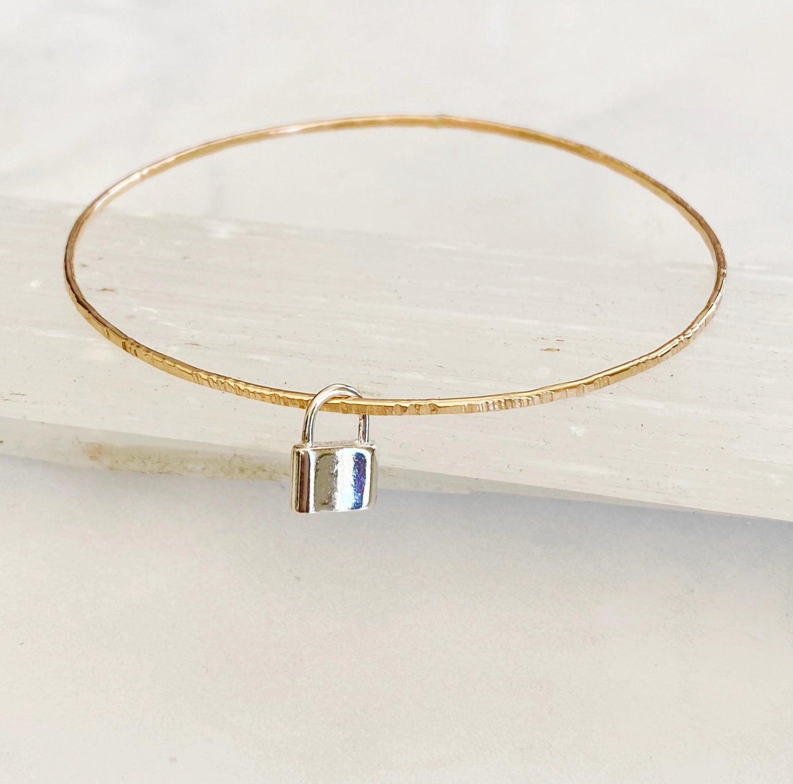 Bonnie Lock Mixed Metal Bangle