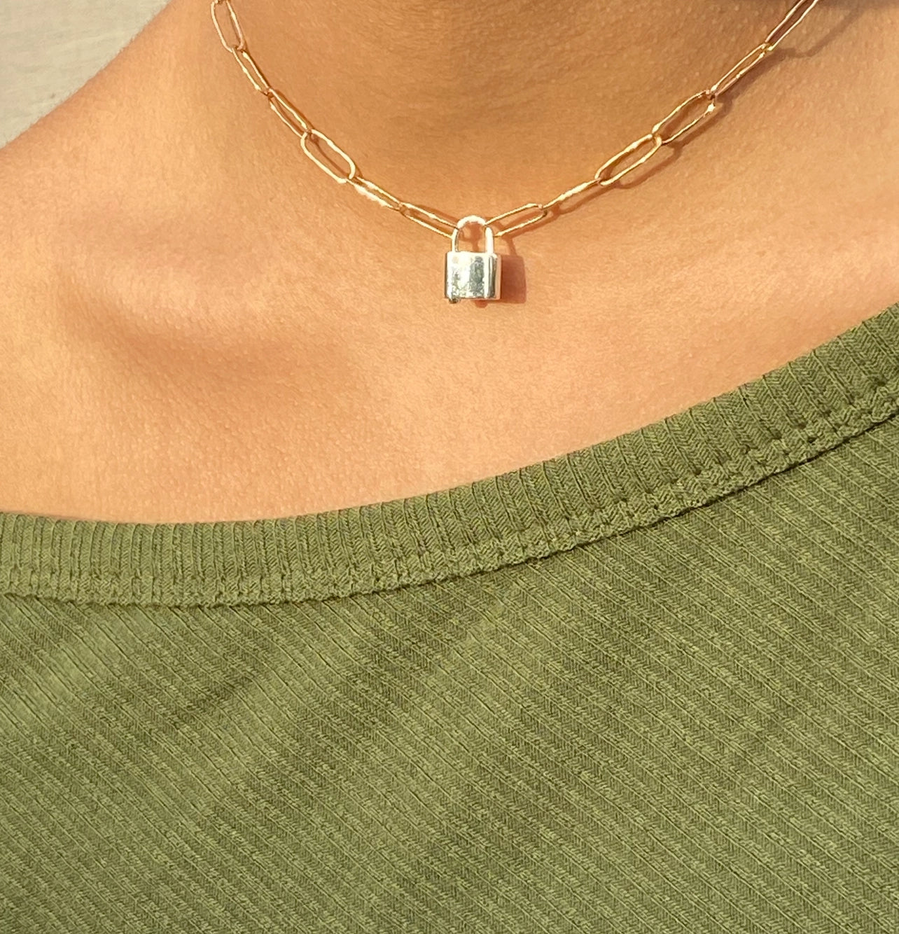 Lena Hand Forged Link Choker with Lock