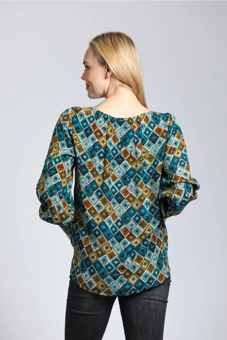 APNY Retro Geo Blouse