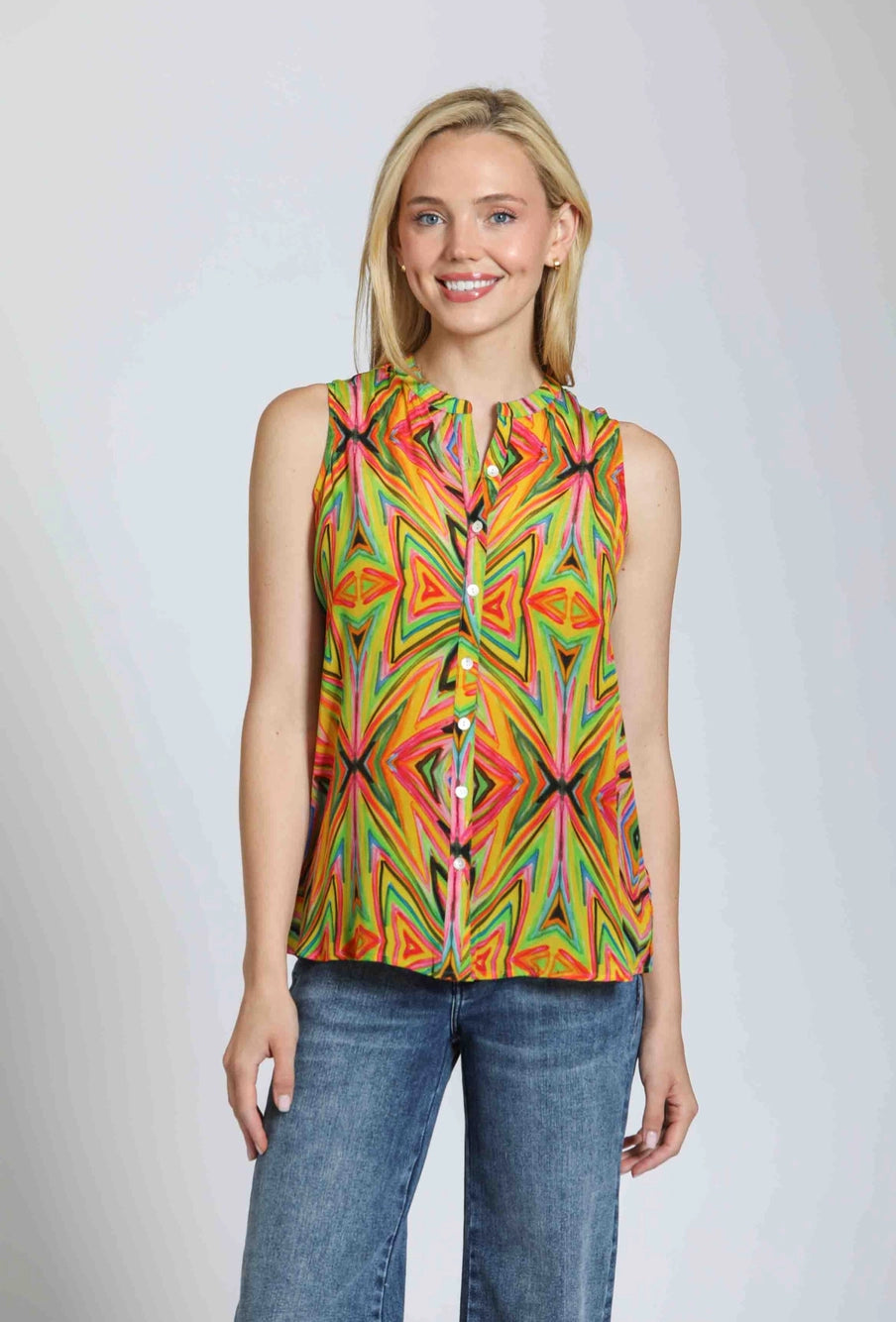 APNY Kaleidoscope Sleevelesss Blouse