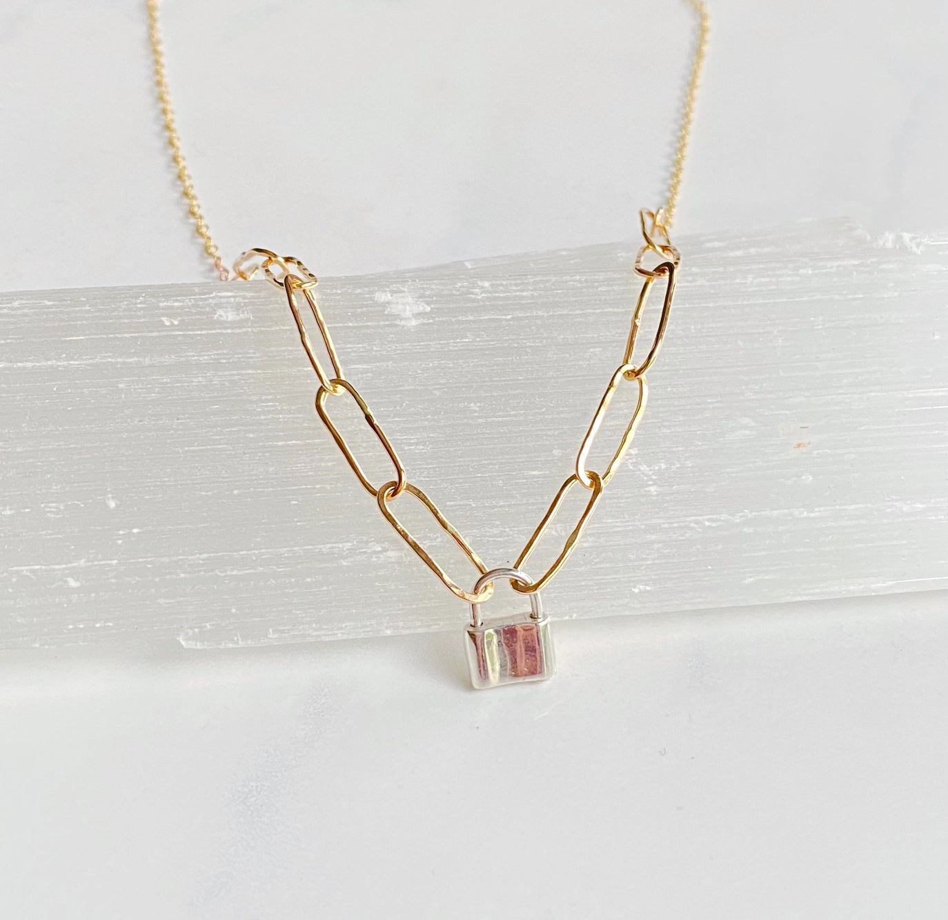 Lena Hand Forged Link Choker with Lock