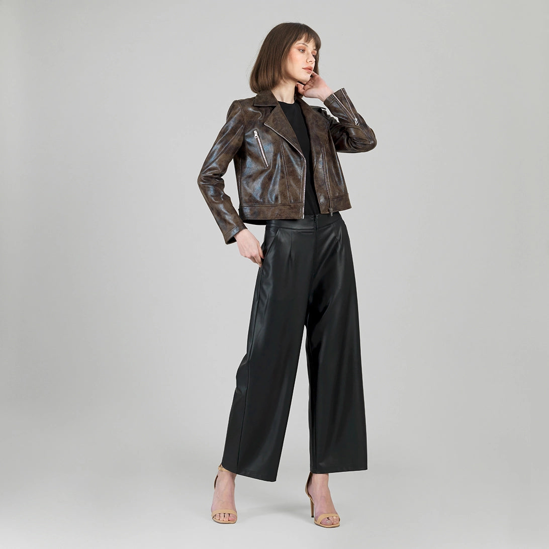 CSW Liquid Leather Distressed Jacket