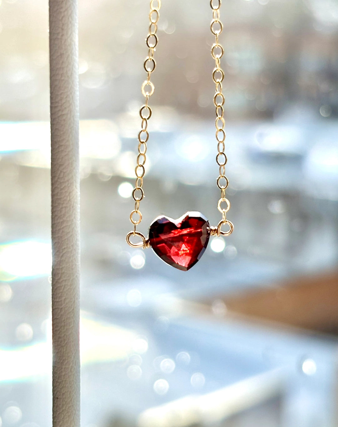 Maricia's Garnet Heart Necklace
