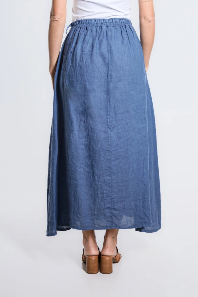 Angie A Line Linen Skirt