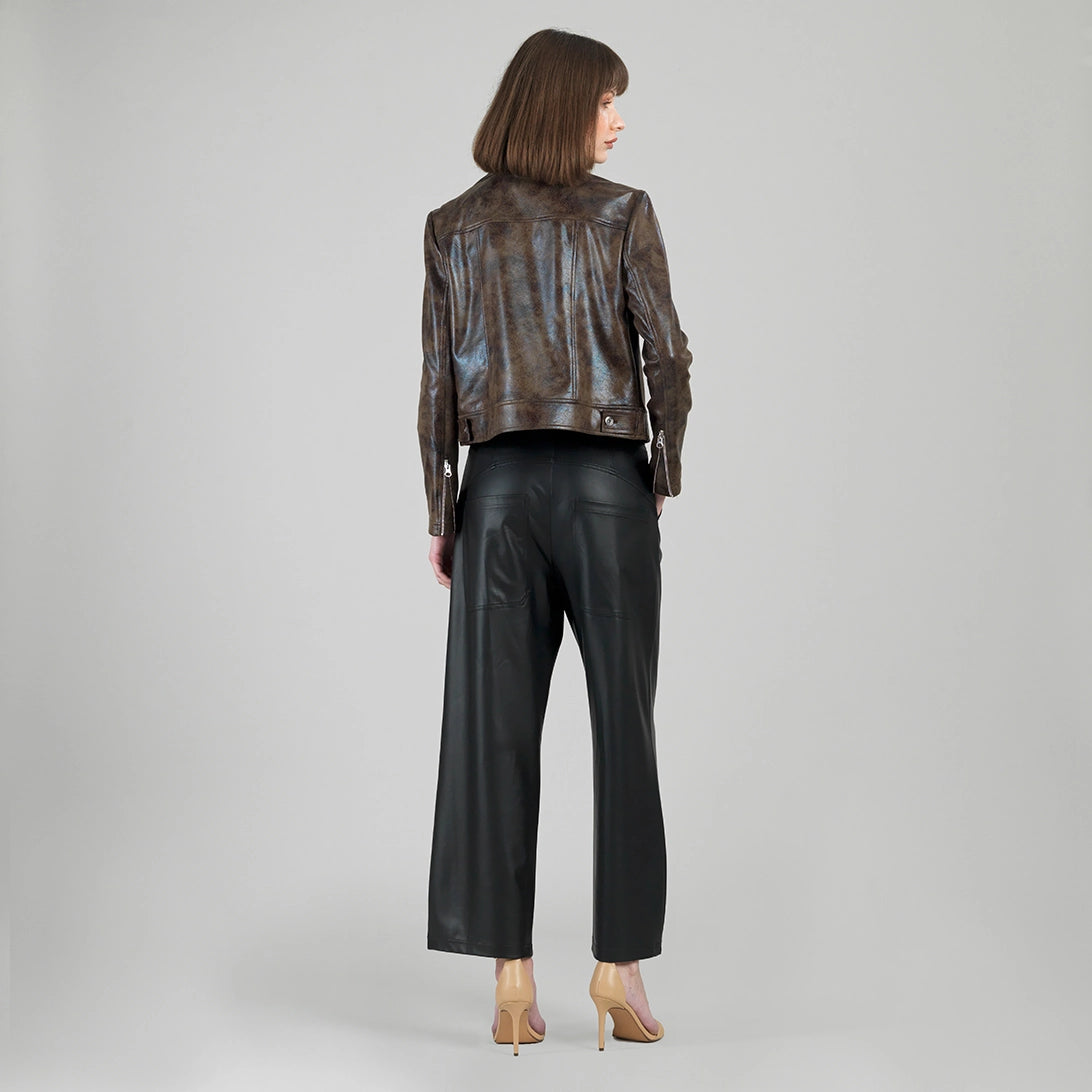 CSW Liquid Leather Distressed Jacket