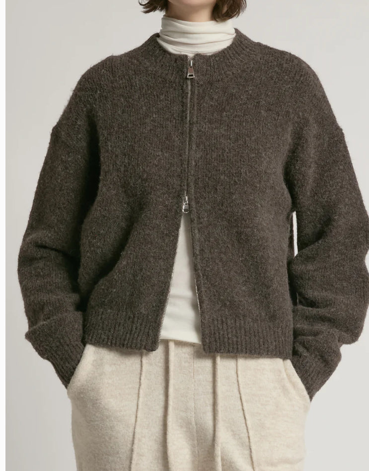 LBM Crop Zip Up Cardigan