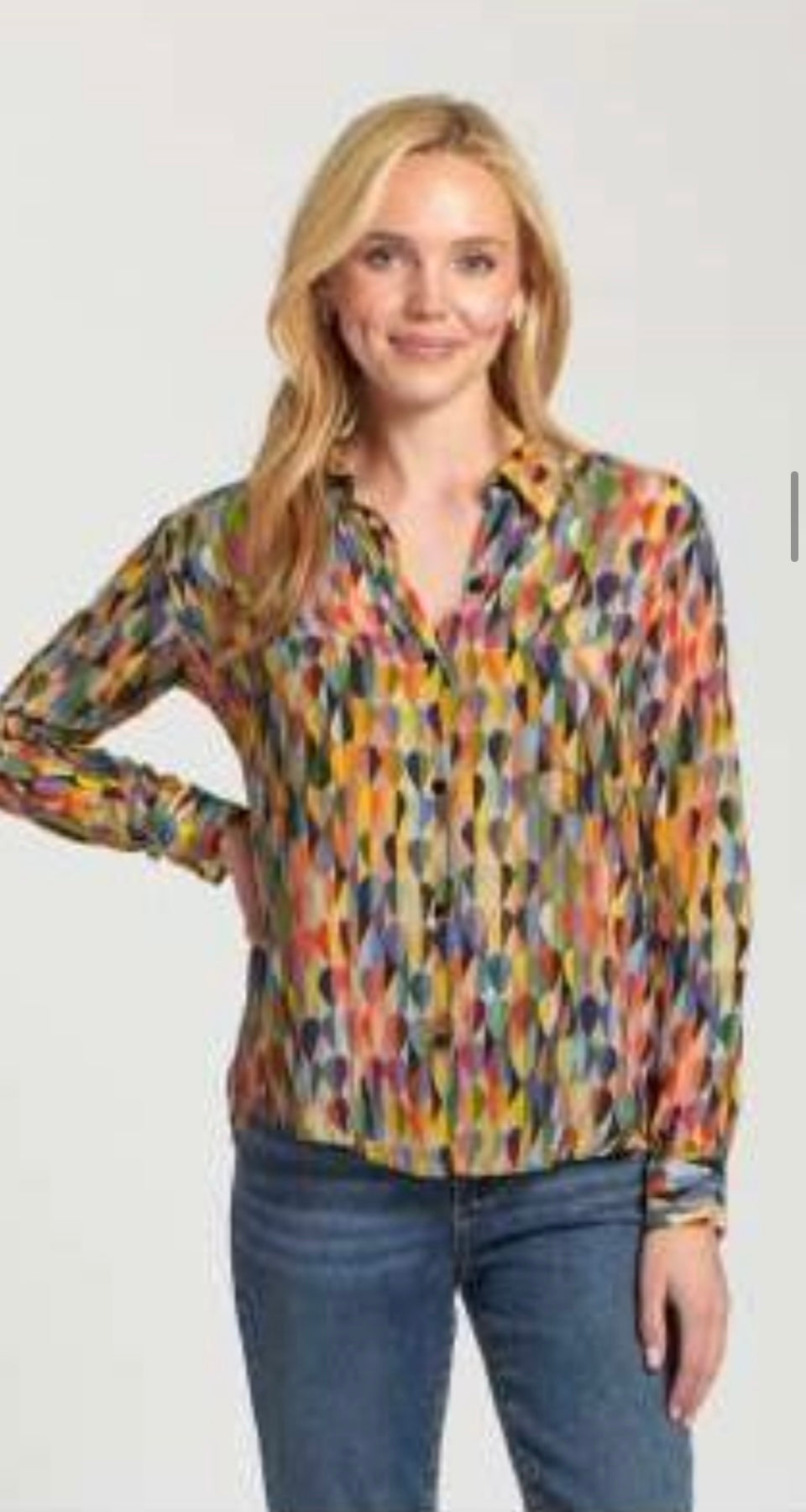 APNY Olive Multi Blouse