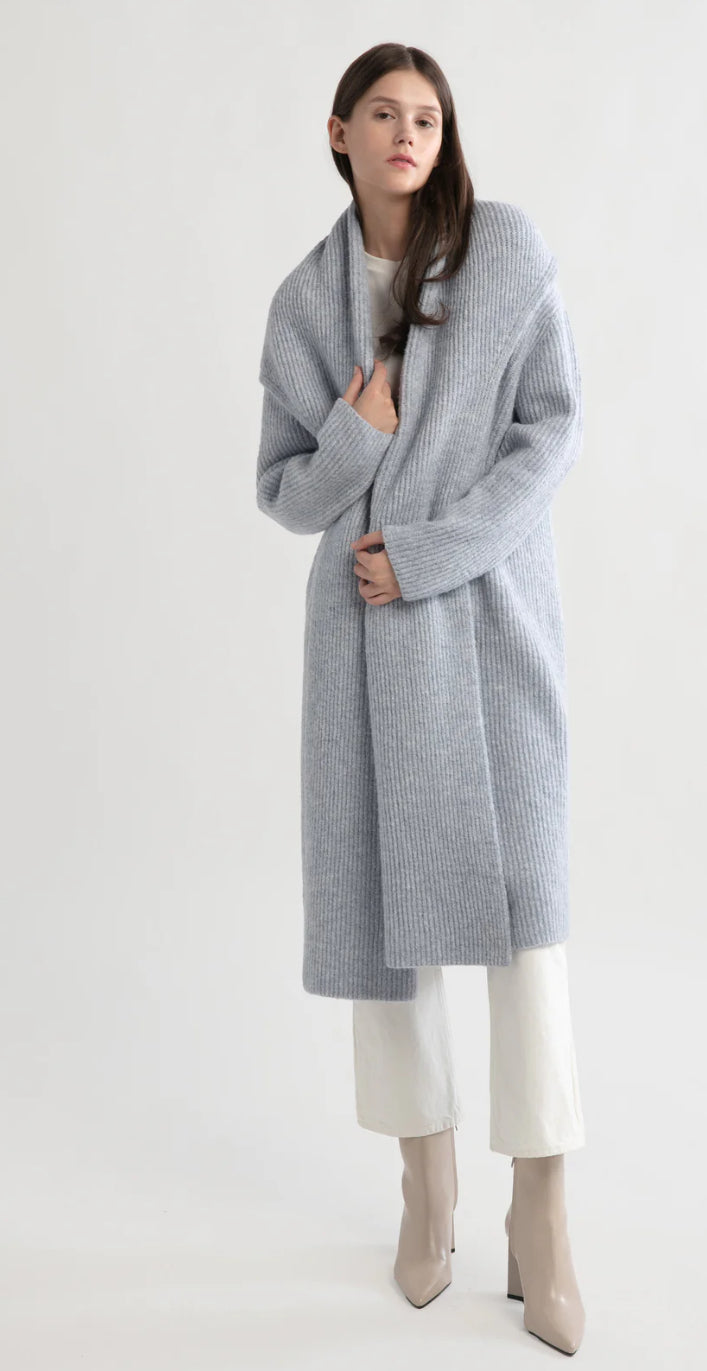 LOOK BY M Shawl Collar Sweater Coat