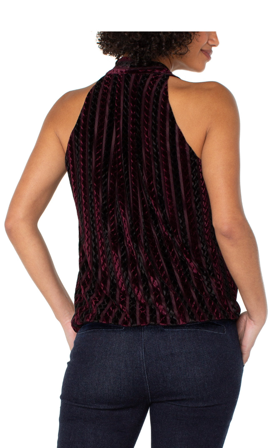 LPLA Burgundy & Black Stripe Pant