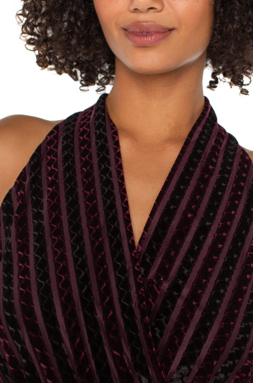 LPLA Burgundy & Black Stripe Pant