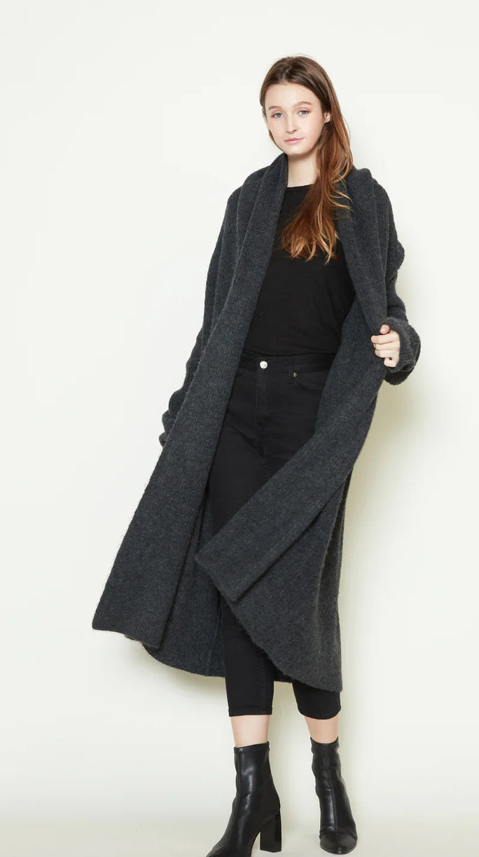 LOOK BY M Shawl Collar Sweater Coat