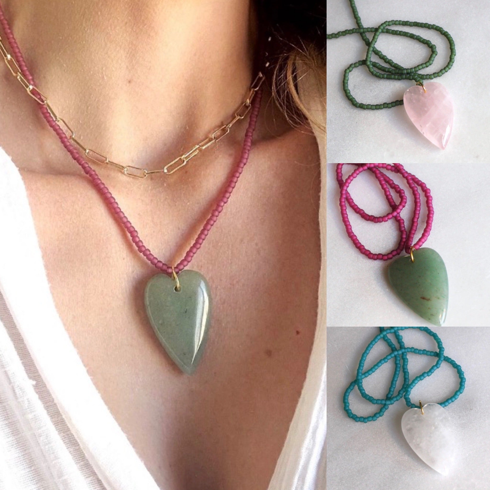 Esti Stone Heart Necklace 18