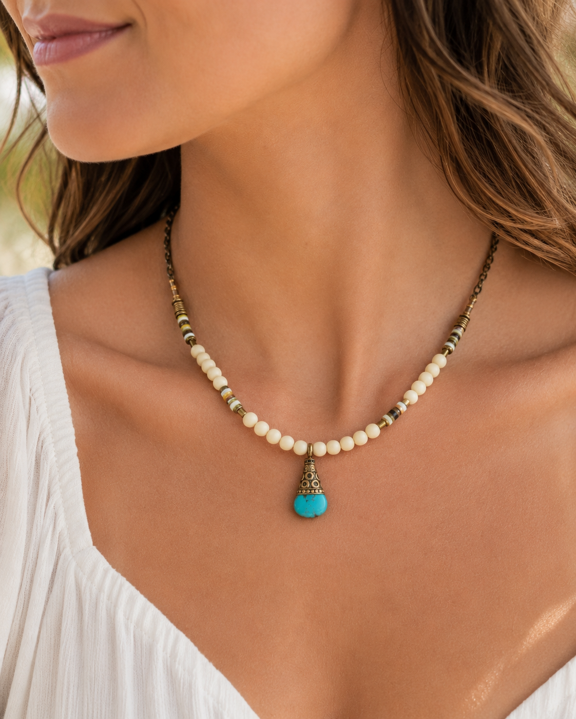 Funky Jo Tibetan Stone Necklace