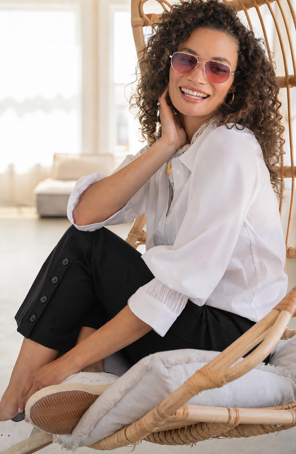 LPLA Adjustable Sleeve Blouse