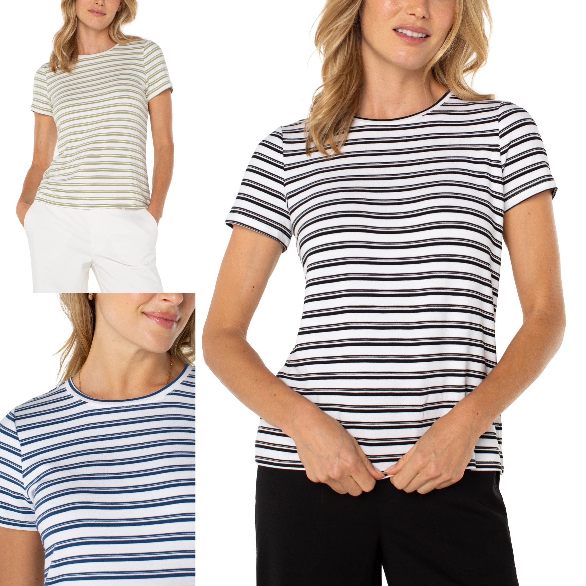 LPLA Classic Stripe Crew Neck Tee