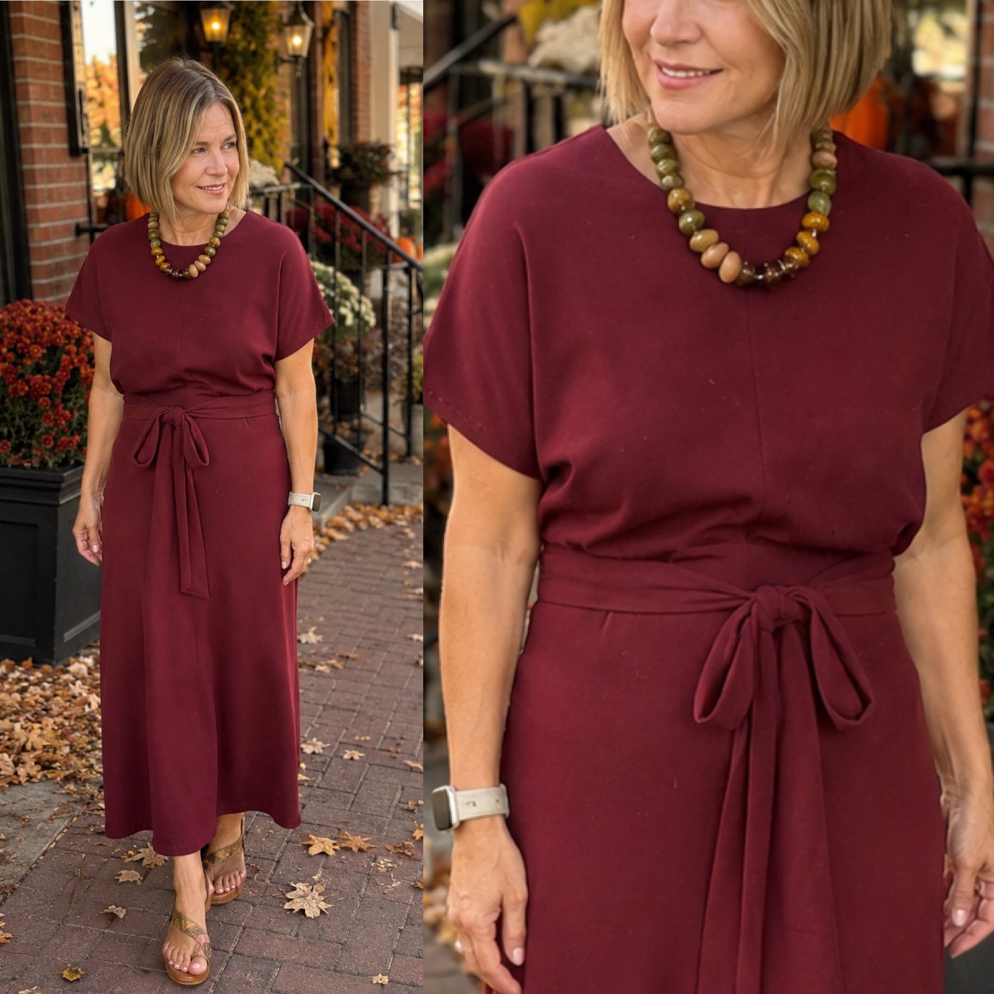 Spanx VINO Airessentials® Draped Tie-waist Maxi Dress