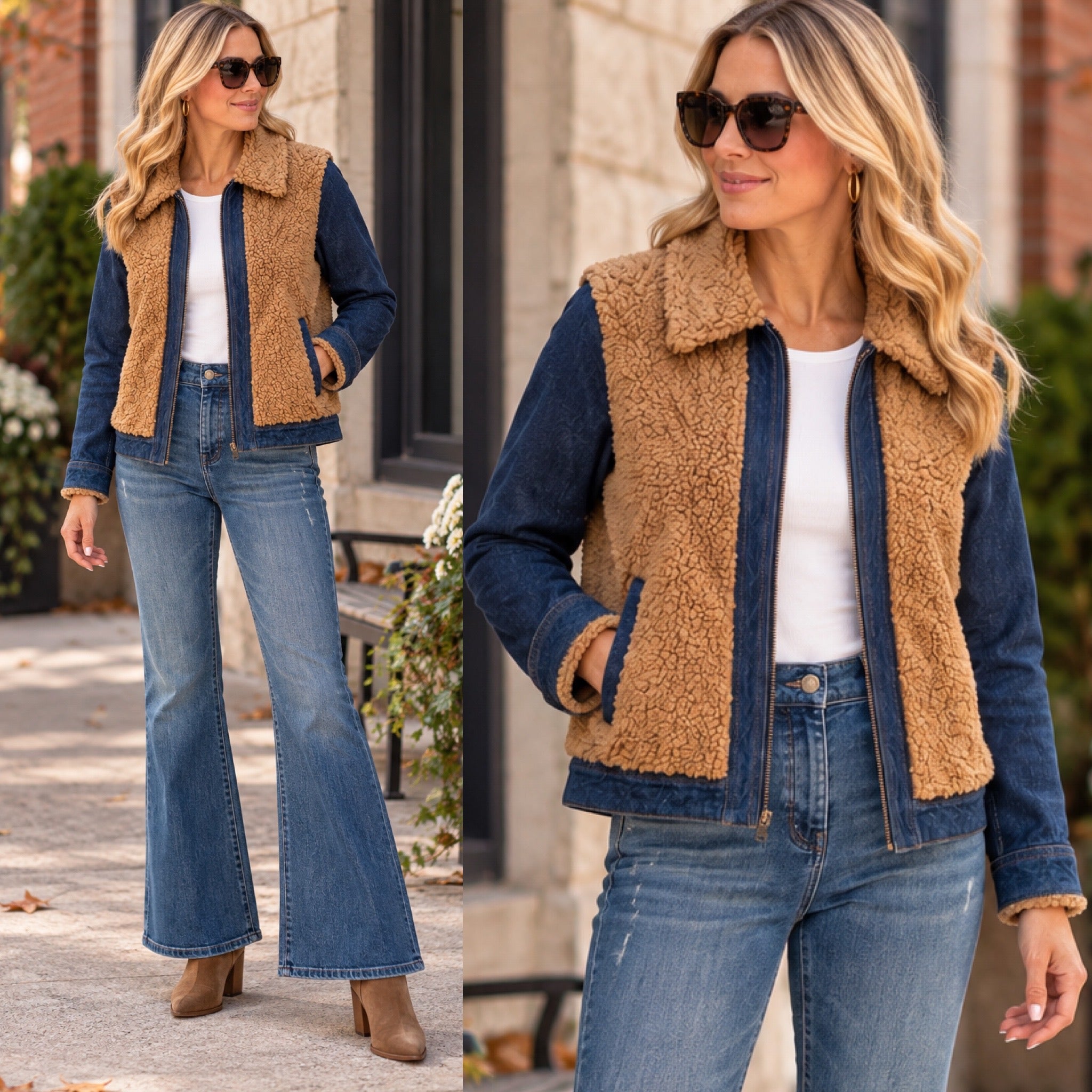 LPLA Sherpa Denim Jacket