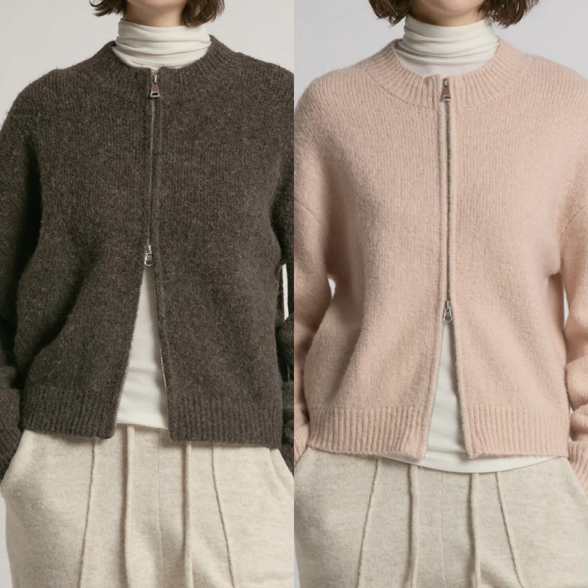 LBM Crop Zip Up Cardigan