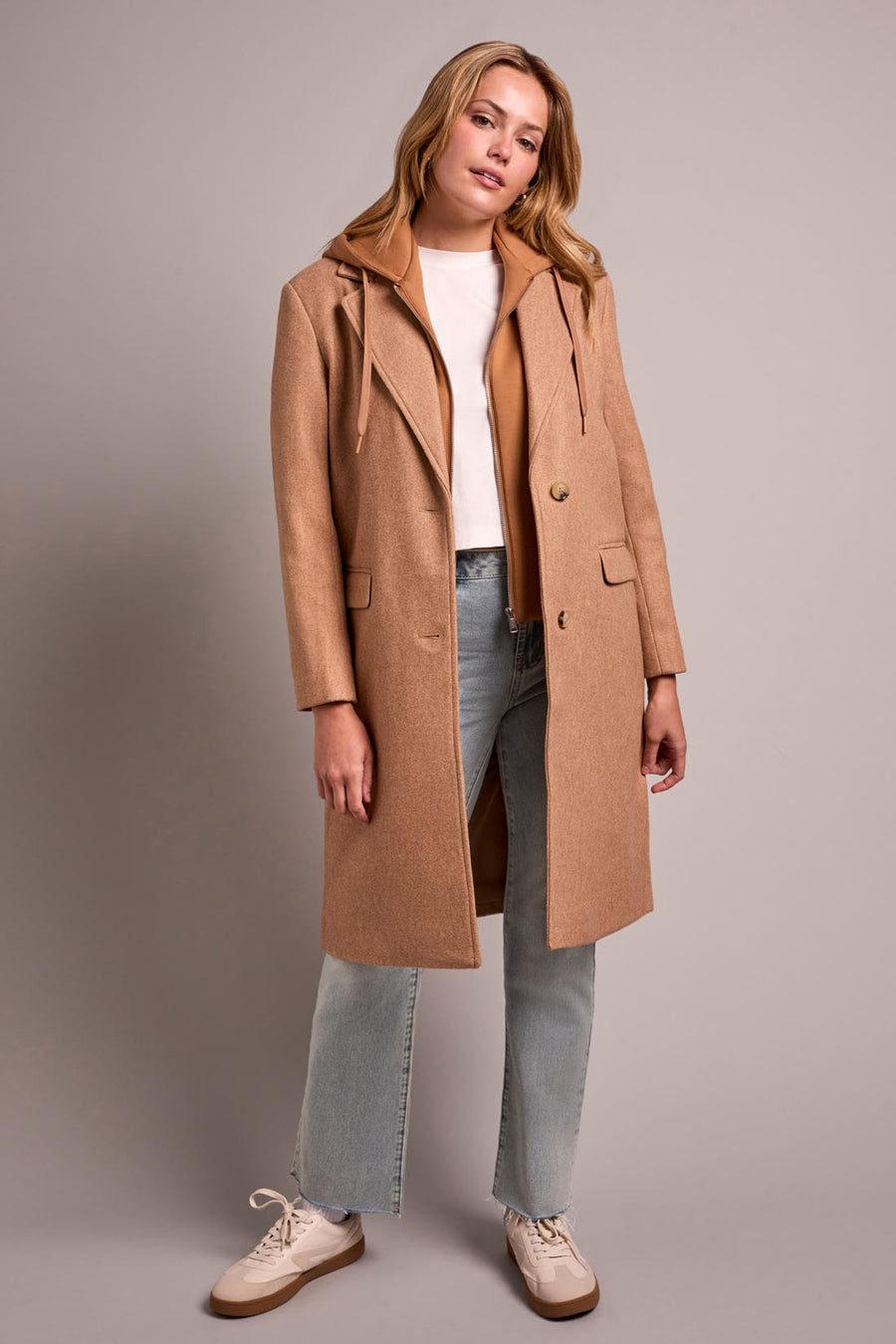 TRBL Ultra-Soft Knit Coat With Removable Fooler Hoodie
