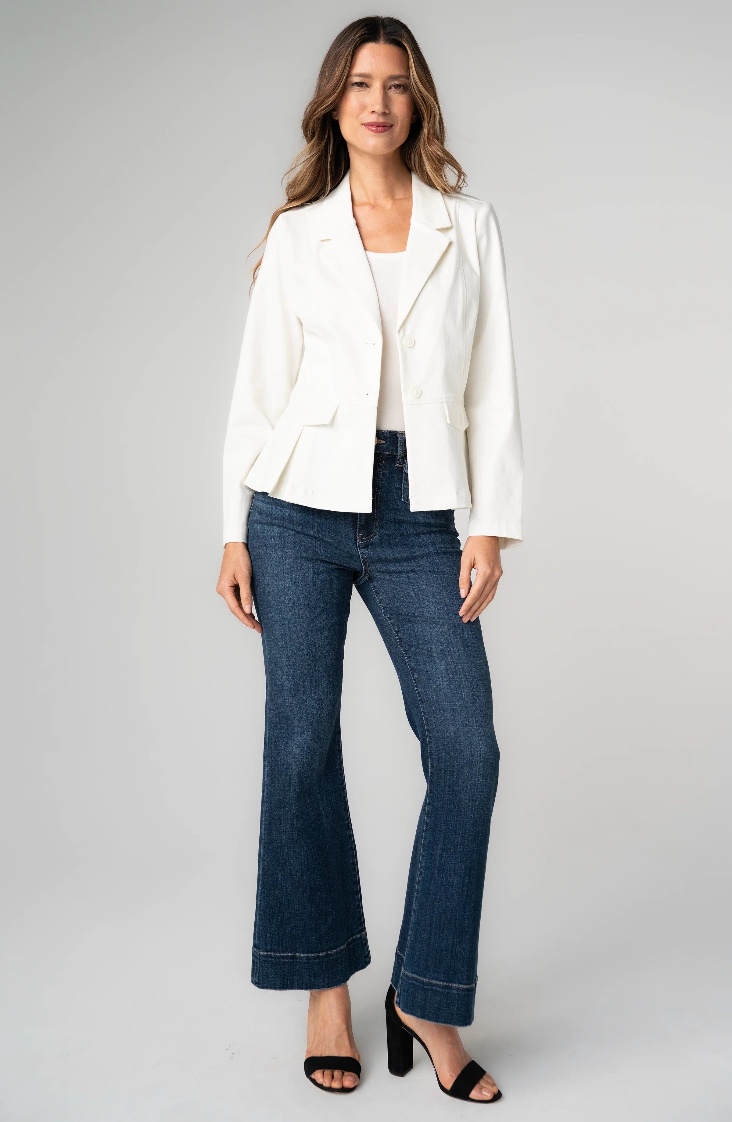 LPLA Whipped Cream Peplum Jacket