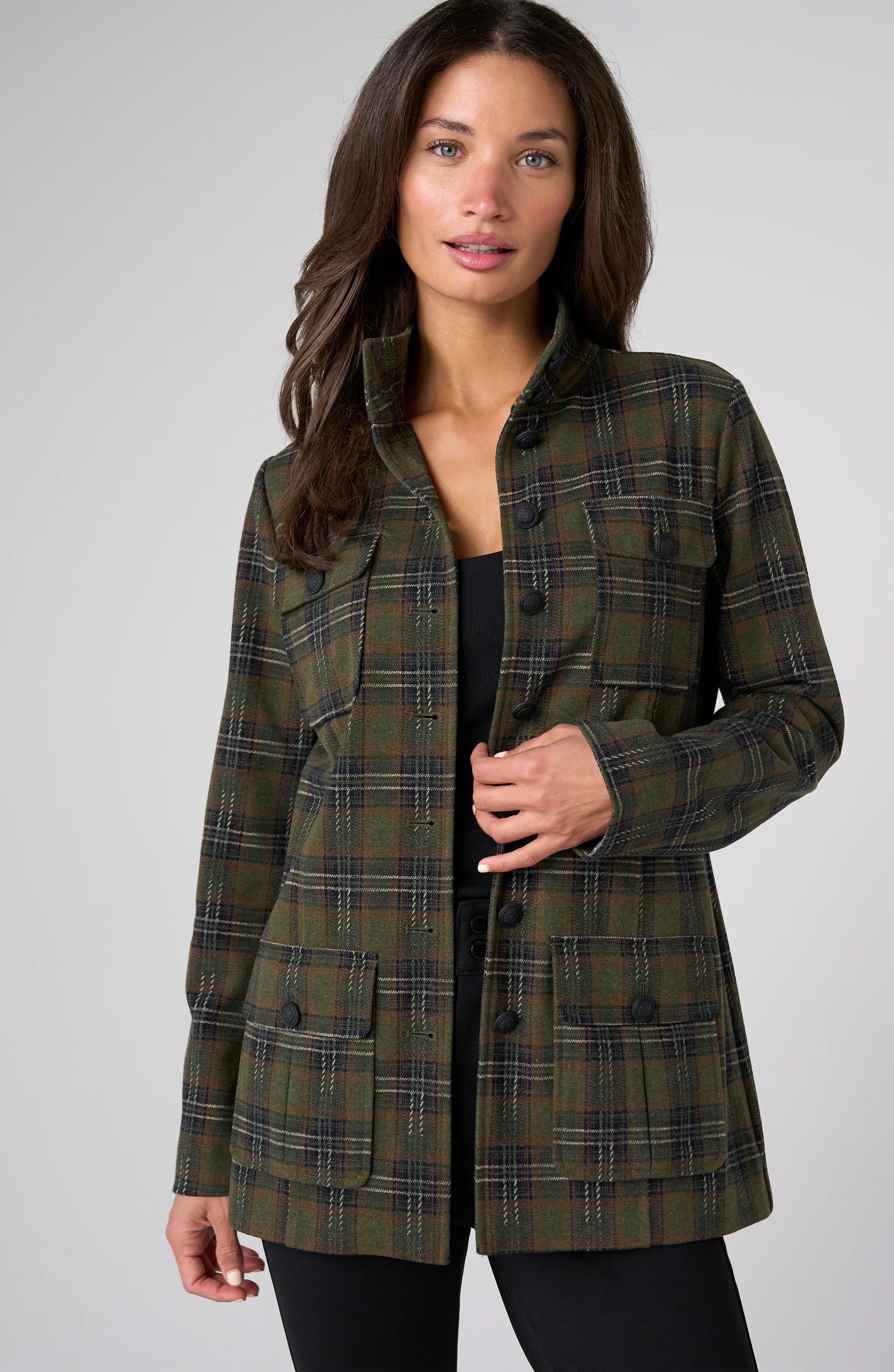 LPLA Olive Plaid Field Jacket