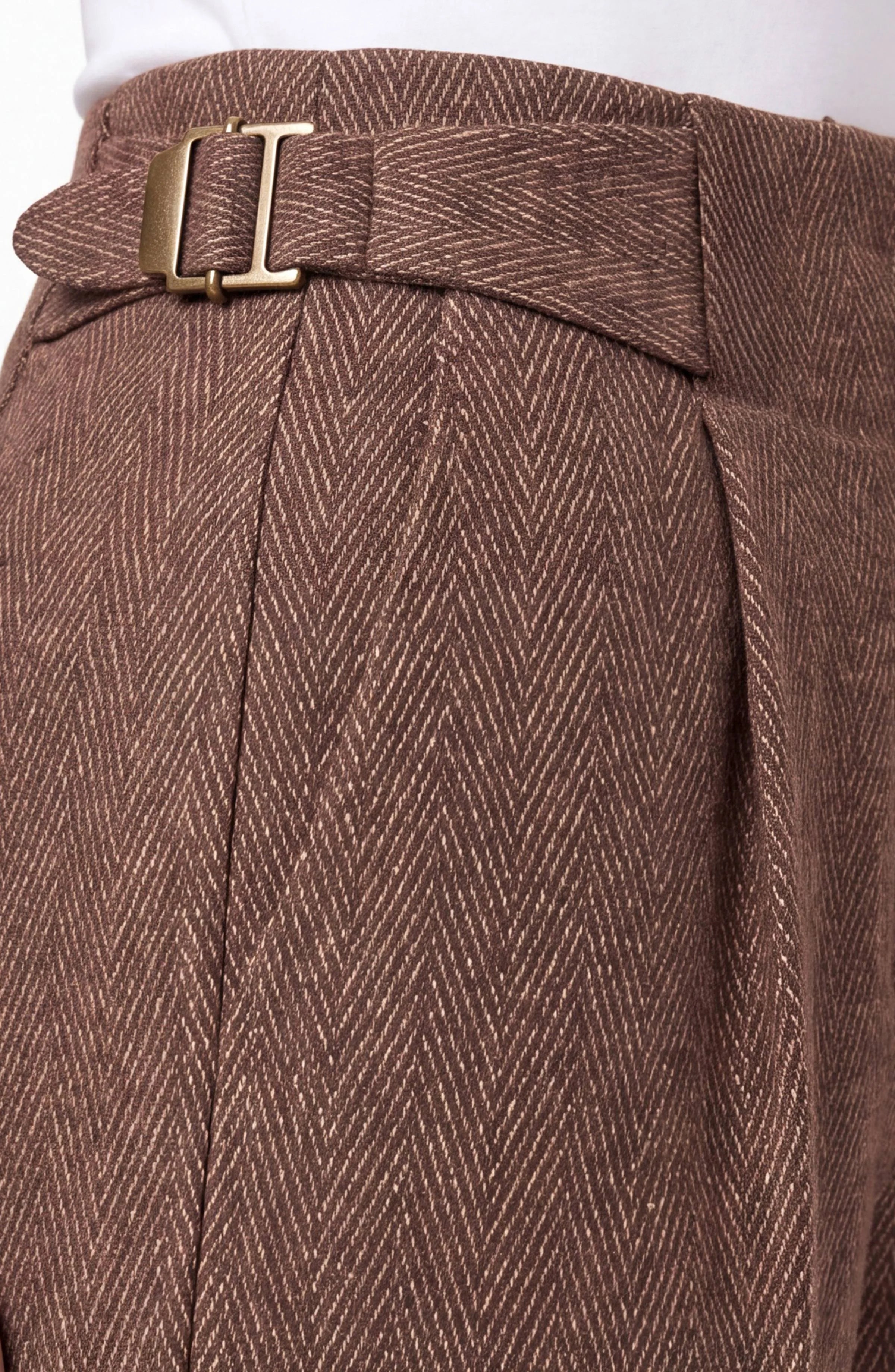 LPLA Chestnut Pleated Trouser