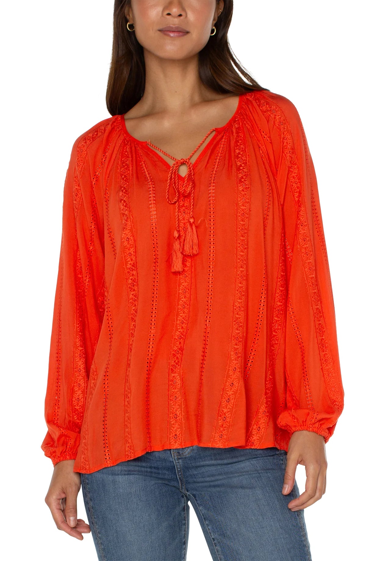 LPLA Coral Blaze blouse