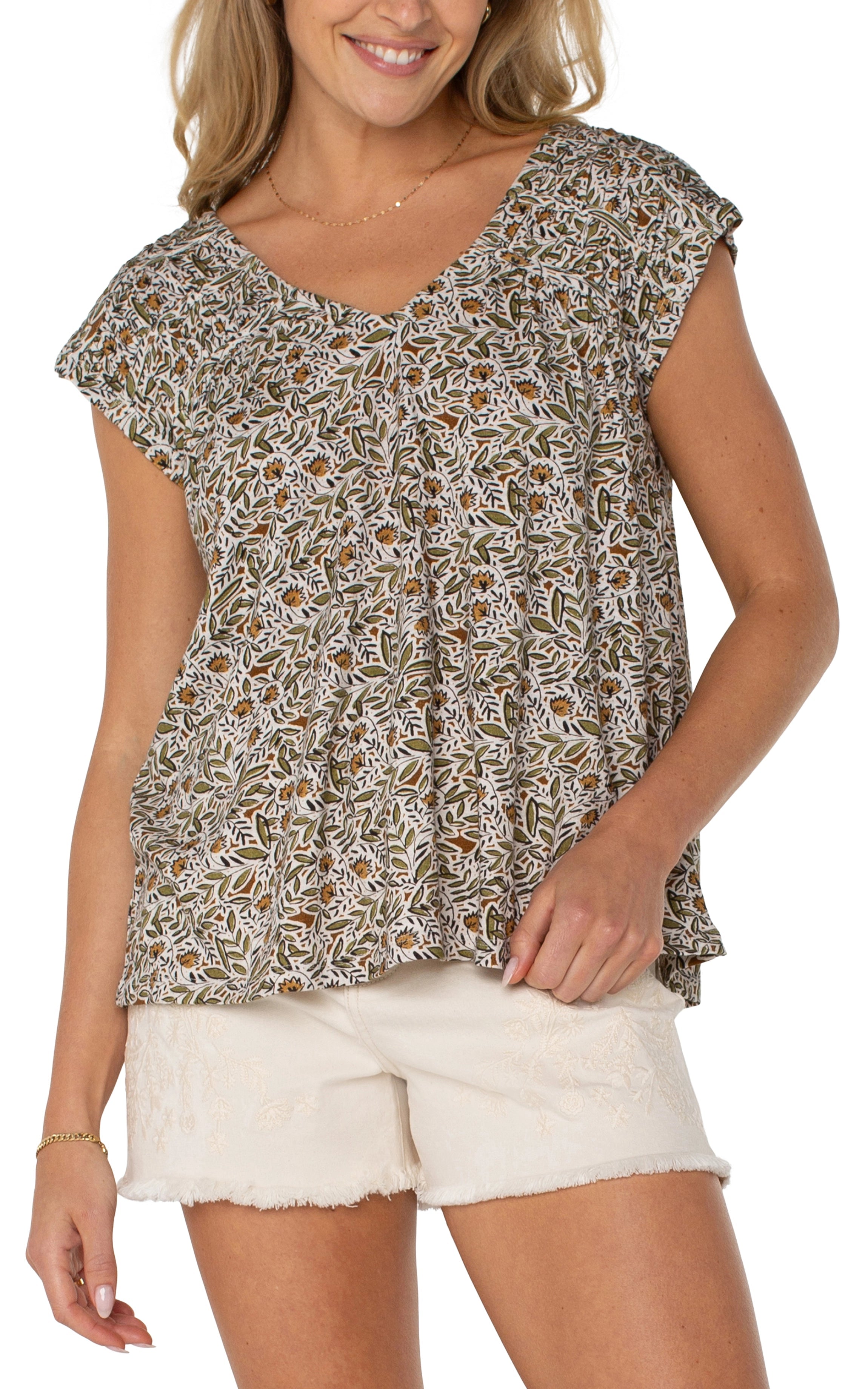 LPLA Olive Leaf Blouse
