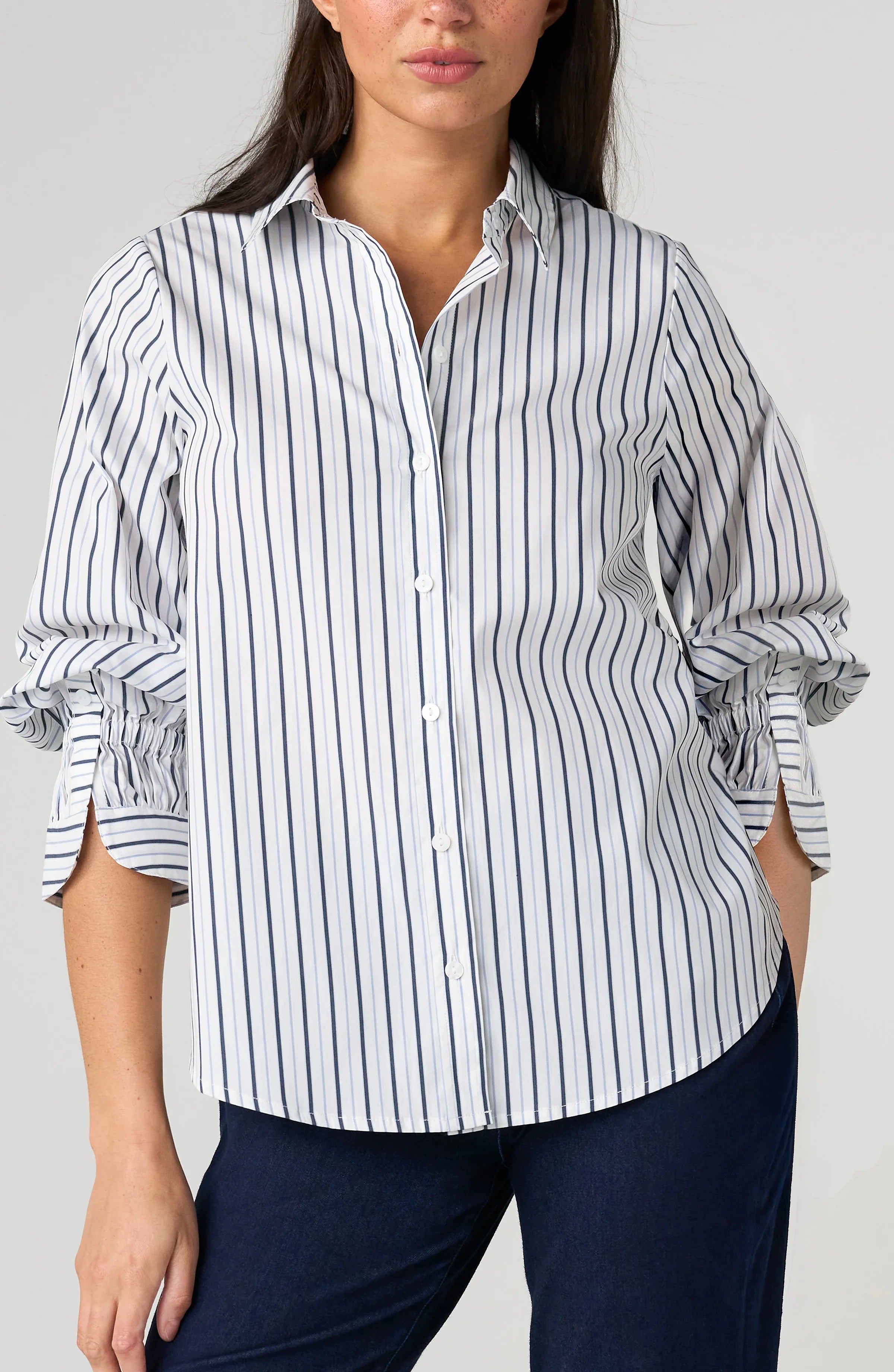LPLA Adjustable Sleeve Button Front