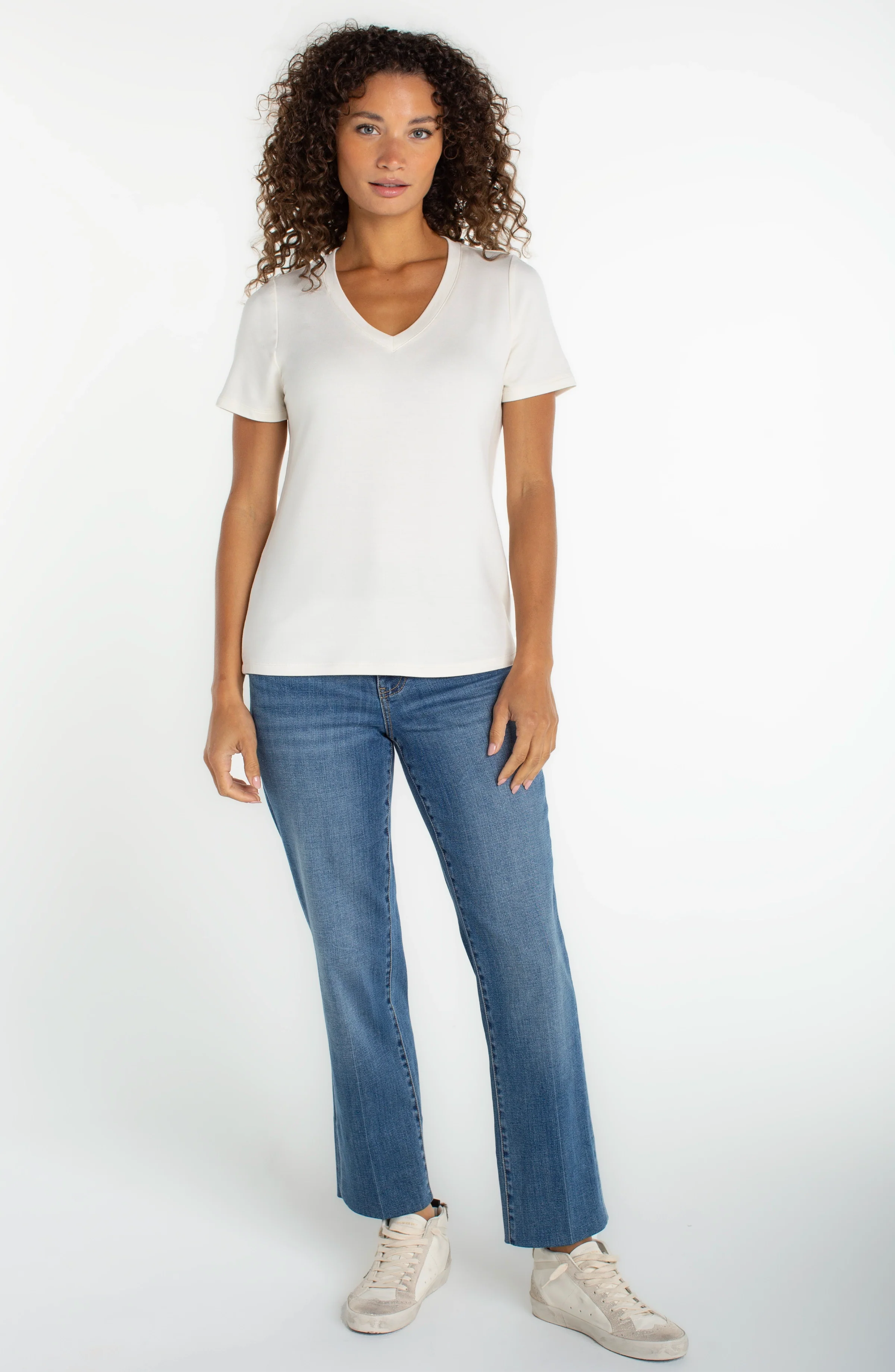 LPLA French Cream V Neck tee