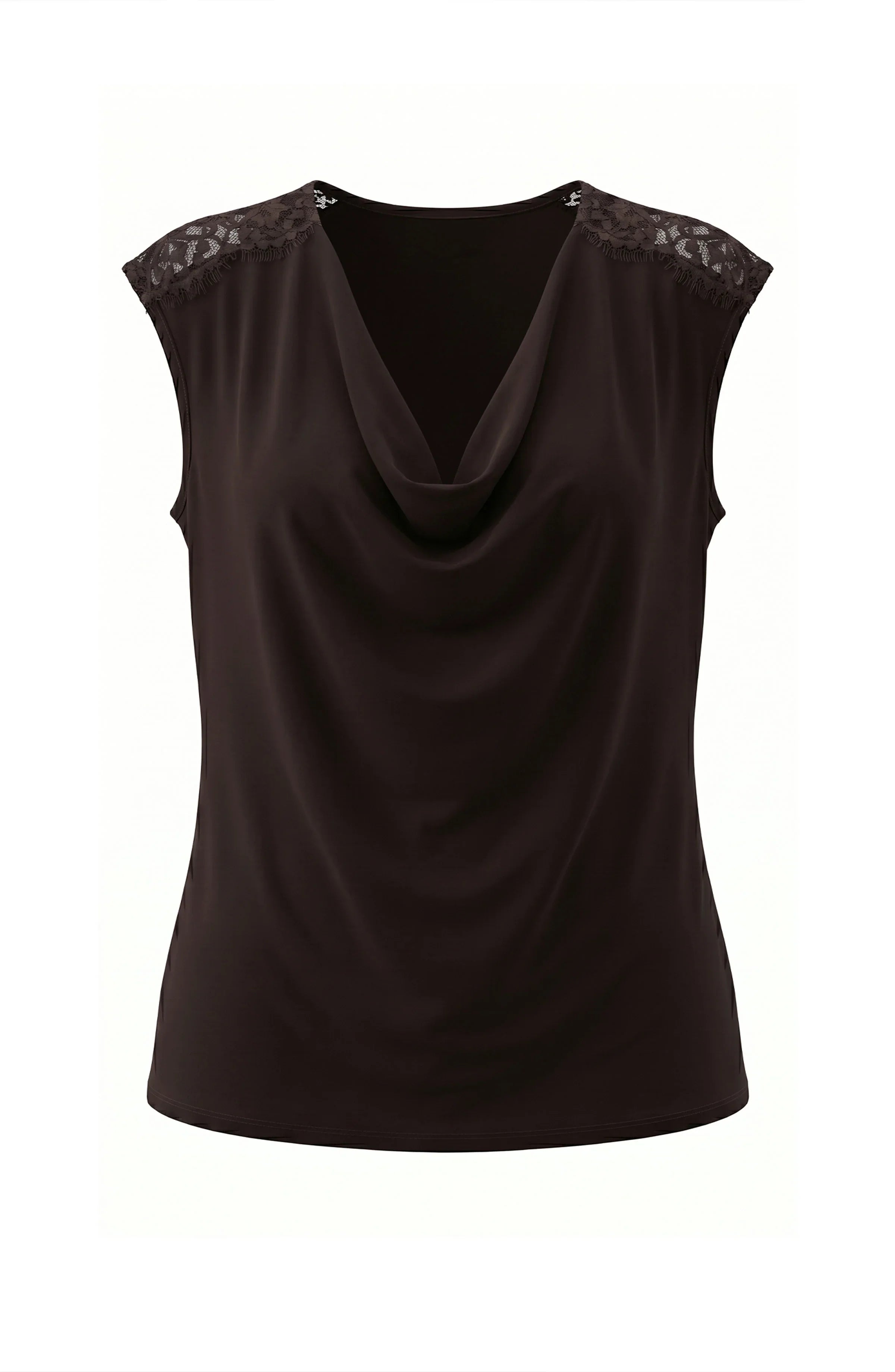 LPLA Draped Java Knit Top with Lace