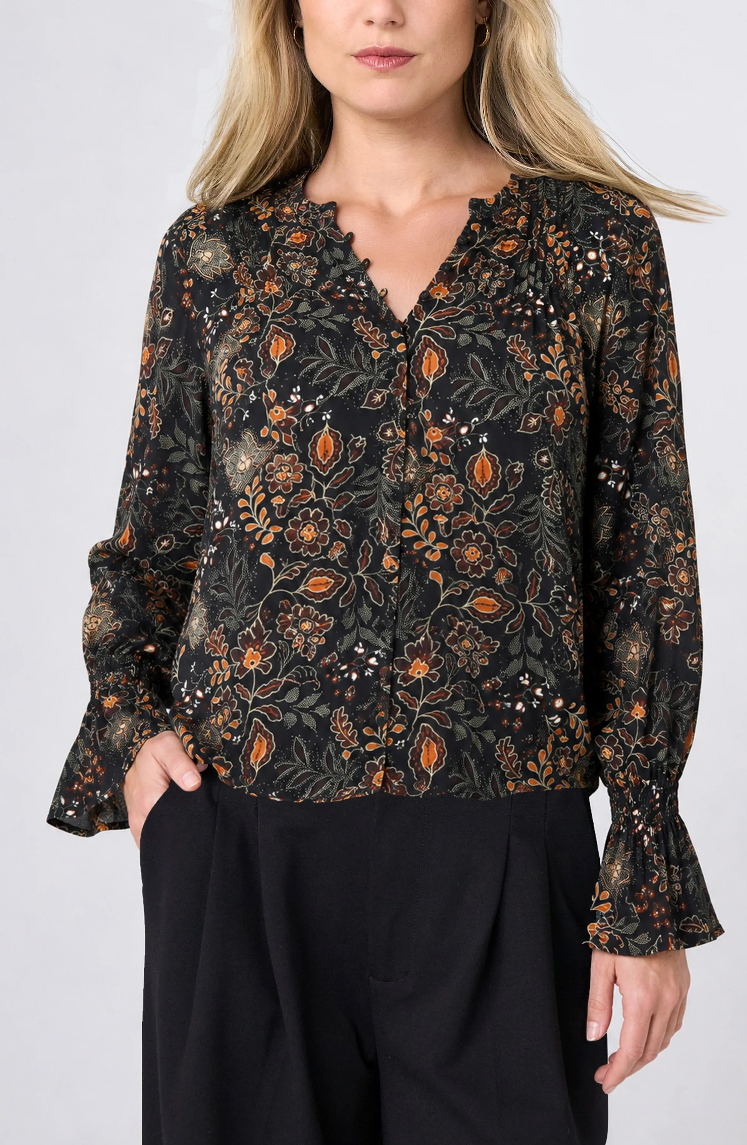 LPLA Black & Rust Blouse