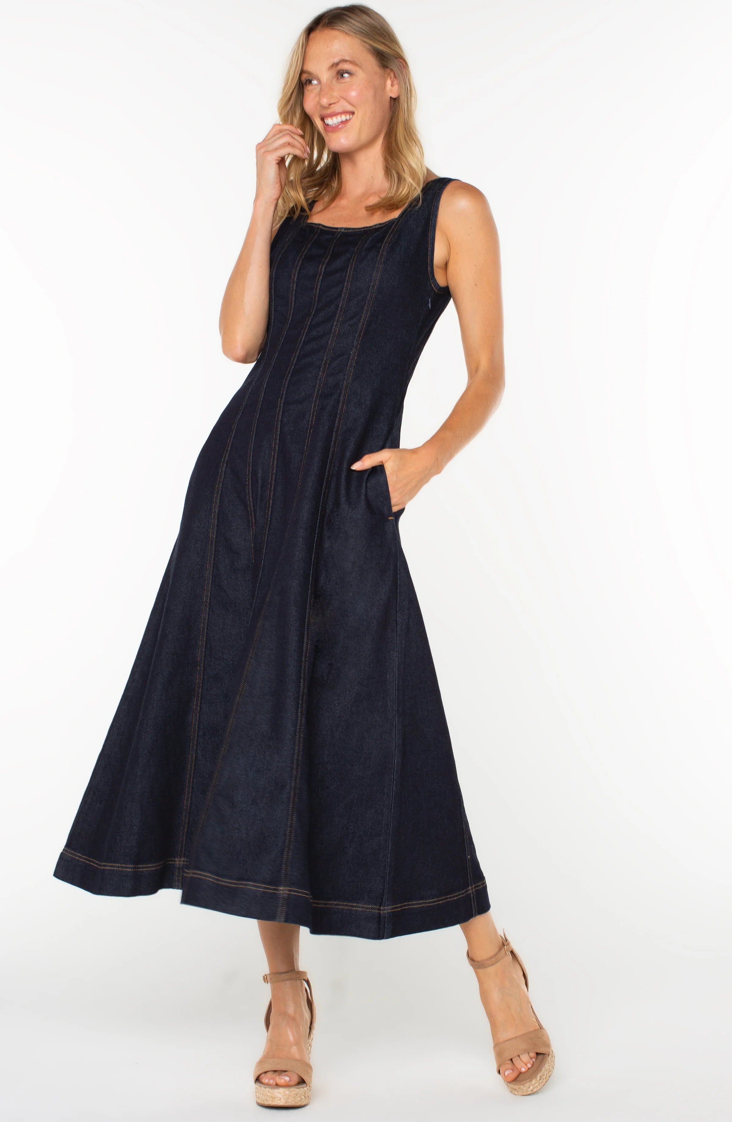 LPLA Midi Denim Dress