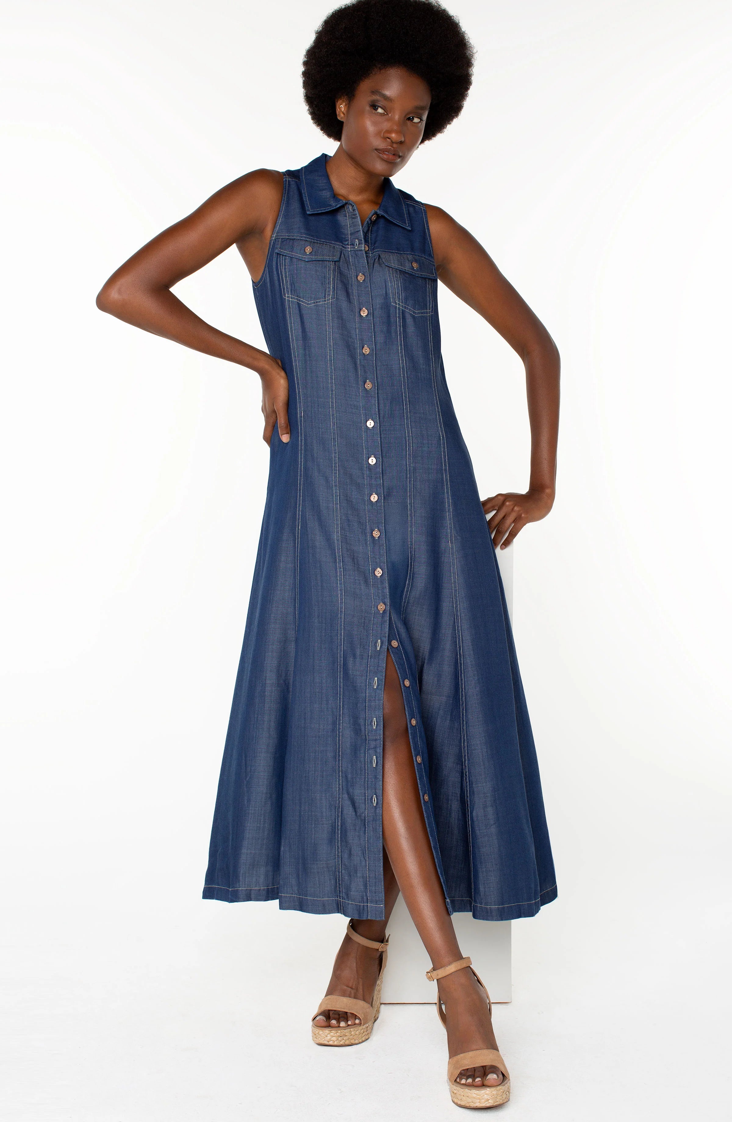 jules maxi dress Baltic Born Womens Jules Maxi Dress | Dark Blue Print