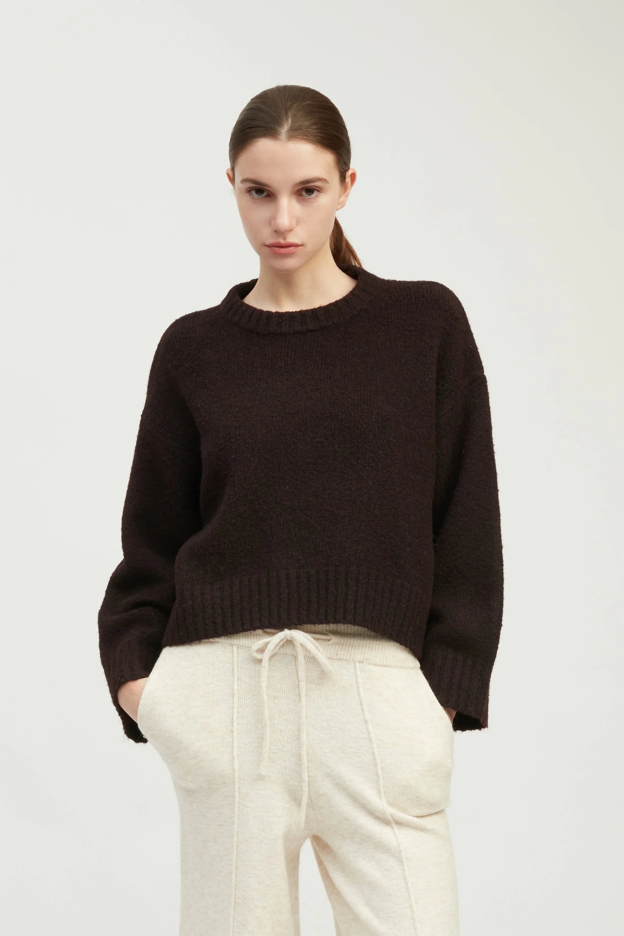 LBM Cher Chunky Crew Plum ONE SIZE