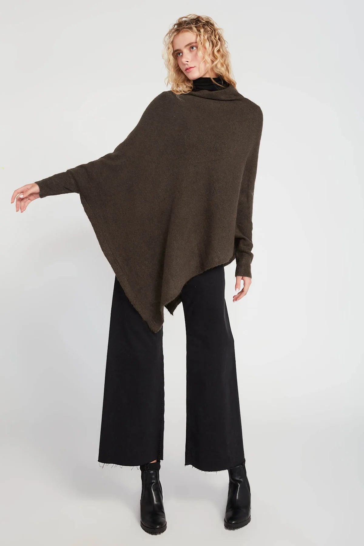 Melanie Sweater Poncho with Sleeves