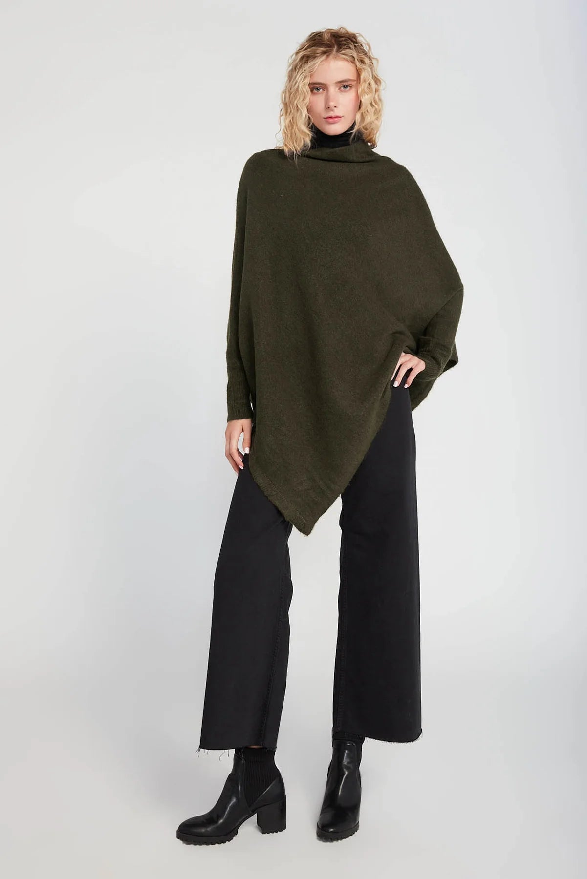 Melanie Sweater Poncho with Sleeves