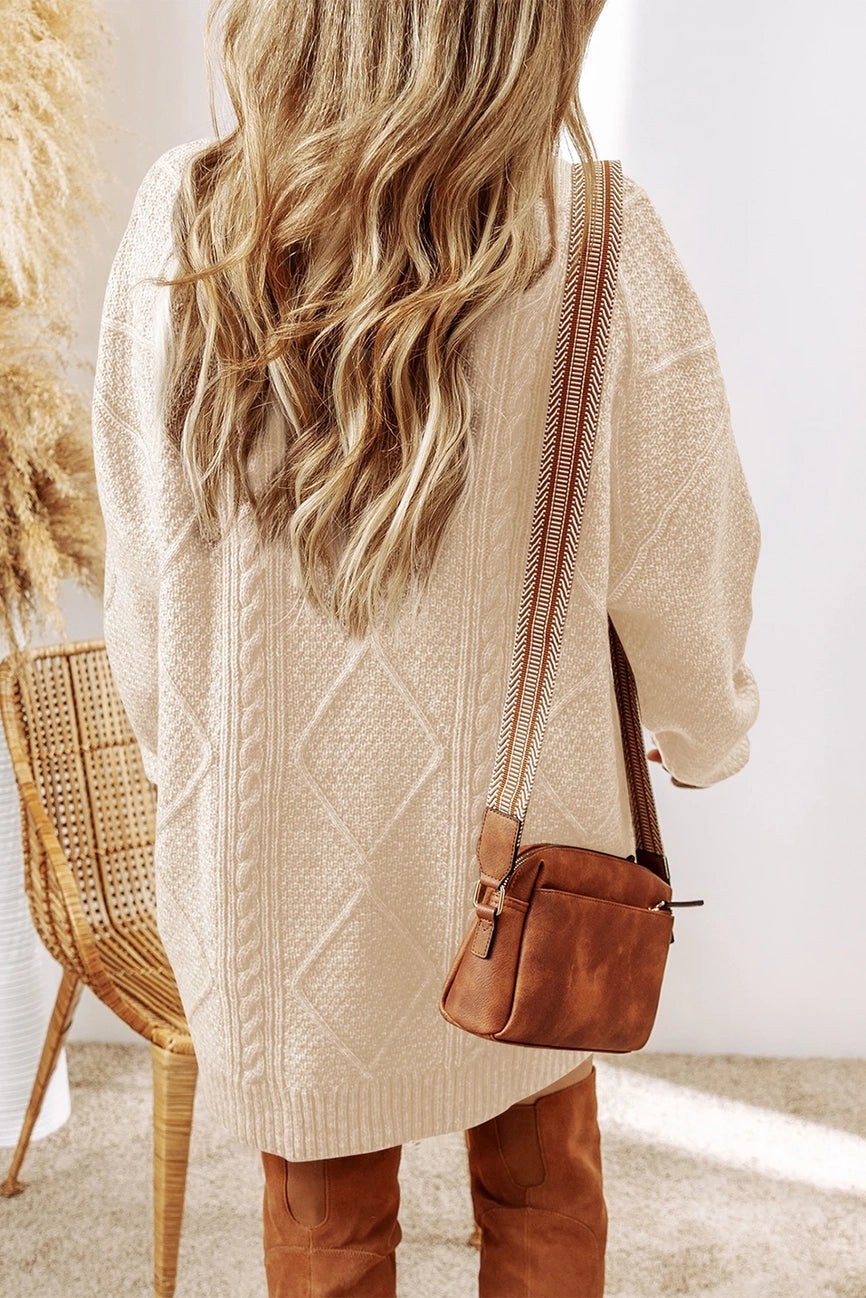 INDIE Cable Knit Sweater Dress