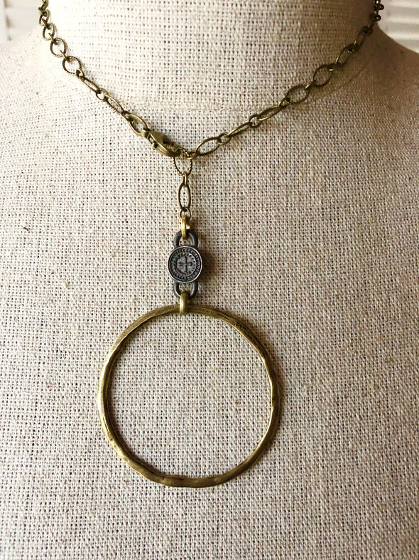 Funky Full Circle Rustic Necklace