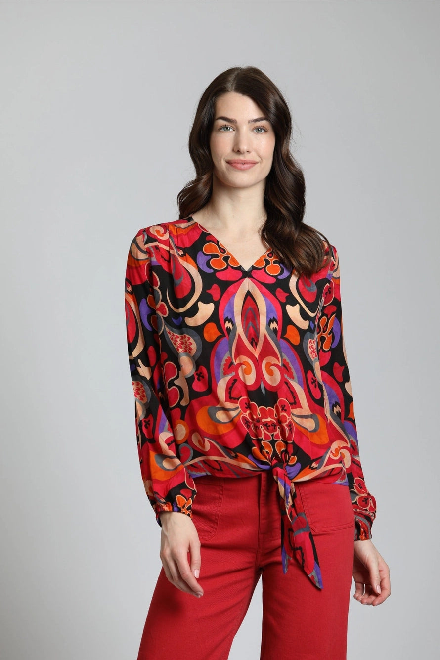 APNY Colorful Ethnic Tribal Print Blouse