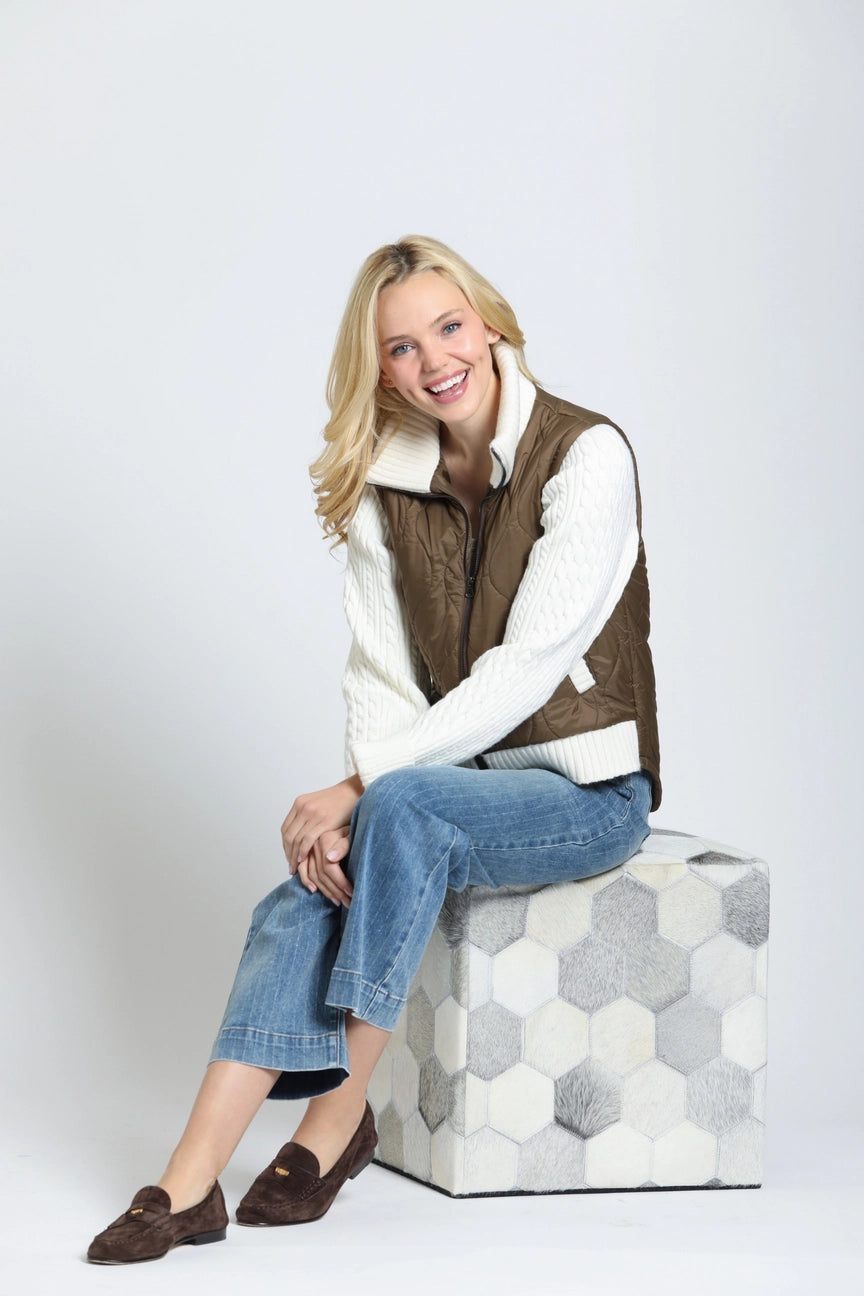 APNY Sweater Sleeve Puffer Jacket
