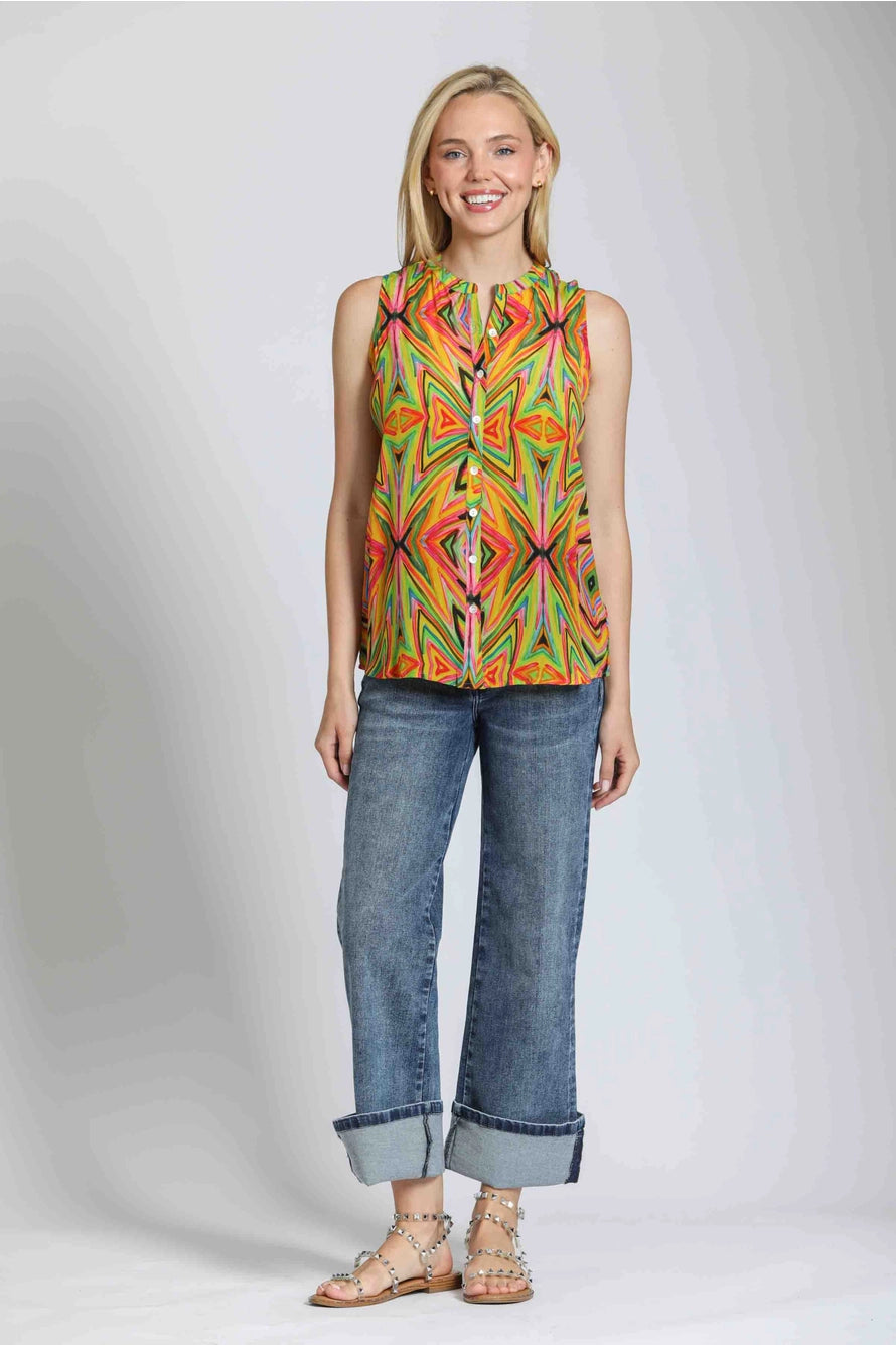 APNY Kaleidoscope Sleevelesss Blouse
